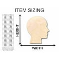 thumbnail image 2 of Unfinished Wood Human Head Shape - Craft - up to 46" DIY 18" / 1", 2 of 3