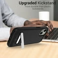 thumbnail image 5 of CoverON For Apple iPhone 13 Phone Case, Slim Metal Kickstand Rugged Dual Layer Cover, Black, 5 of 8