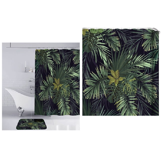 3D Waterproof Shower Curtain Polyester Bath Drape No-fading Bathroom Decor Type 5 180x200cm