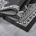 thumbnail image 3 of CAMILSON Summer Medallion, Washable Outdoor Indoor Area Rug, Black, 6x9, 3 of 9