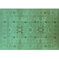 thumbnail image 1 of Ahgly Company Indoor Rectangle Oriental Turquoise Blue Traditional Area Rugs, 8' x 12', 1 of 4