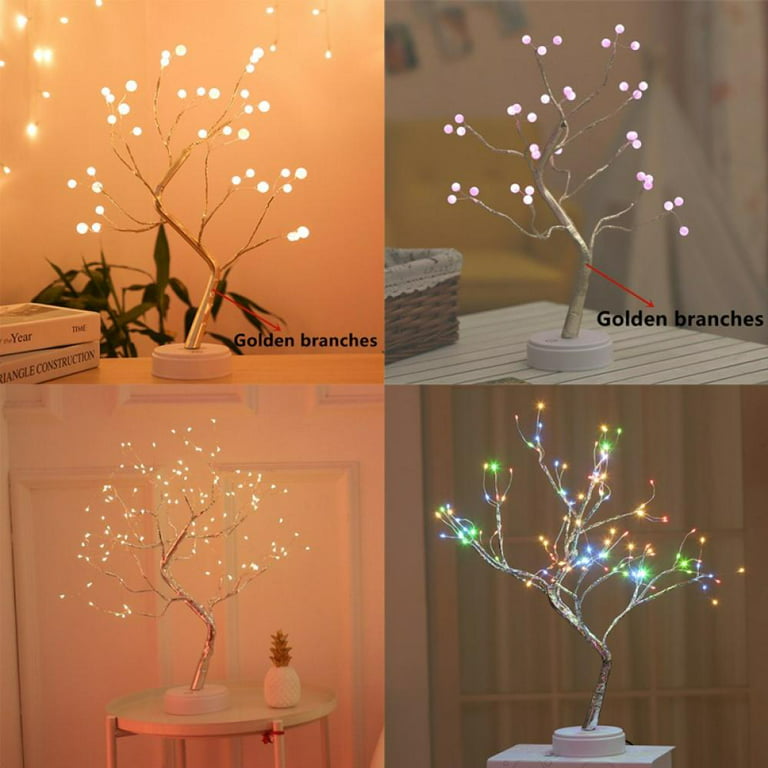 Bonsai Winterbonsai Tree Led Night Light - Touch Switch, Diy Artificial  Decor, Usb/battery Operated