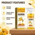thumbnail image 4 of Beeswax wood polisher spray, natural essential wax suitable for furniture and floors, wood polishing cleaner, restores shine, protects and maintains wood surface, 1 pack, 4 of 4