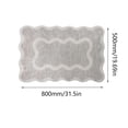 thumbnail image 3 of Wave Border Soft Bathroom Rug 31.5x19.7in Absorbent Non Slip Shower Floor Mat for Bathroom Bedroom Vanity Entryway Quick Dry(19.6*31.4 inch), 3 of 9