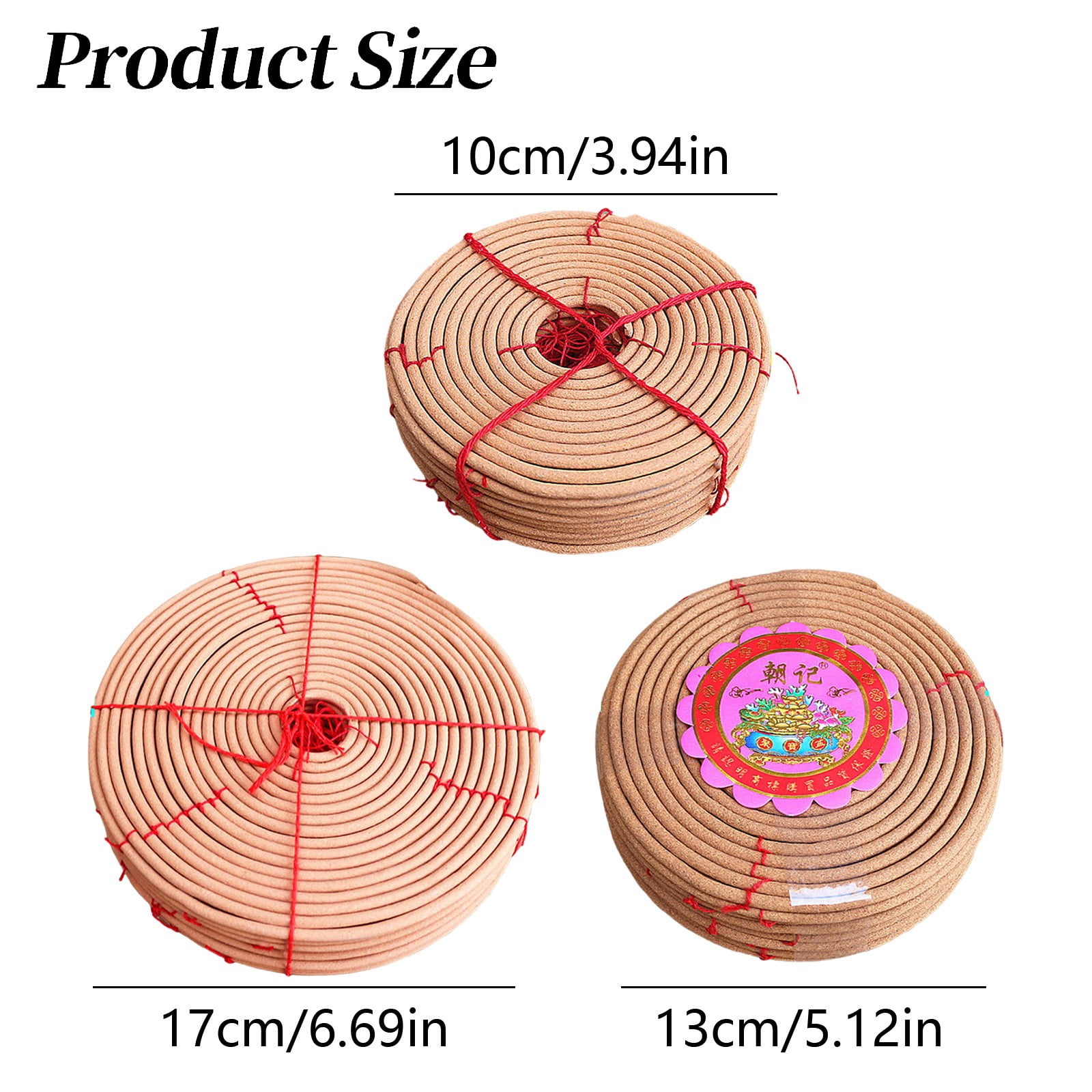 ZLBDYG 10 Plates Natural Sandalwood Incense Coil, Long Lasting Burning Time for Indoor and Outdoor Use, Mosquito Repellent for Camping, Patio, Backyard, Lighting, Sandalwood Scented Stick