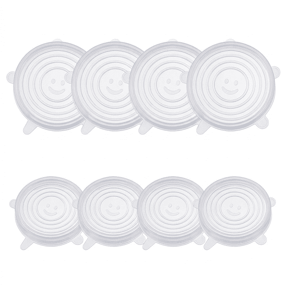 ROSEXIXI 8Pcs Reusable Stretchable Bowl Covers Leak-Proof Lids For Food Storage 4.33-5.31 in Airtight Universal Silicone Covers For Sealing Soup Bowls Plates And Fresh Leftovers