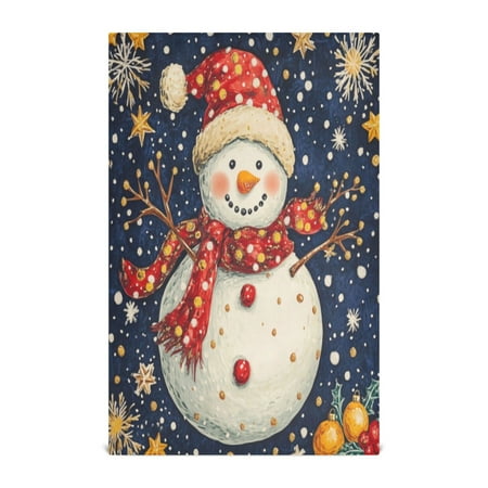 

Kitchen Towel 28x18 Inches x4，Plate Towel Decorative Towel Napkin Tea Towel Tea Towels For Kitchen Dish Cloths & Dish Towels Red Scarf Snowman