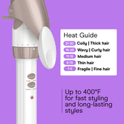 مكواة تجعيد الشعر Conair Double Ceramic 1-1/2، تخلق تموجات ناعمة للشعر المتوسط إلى الطويل