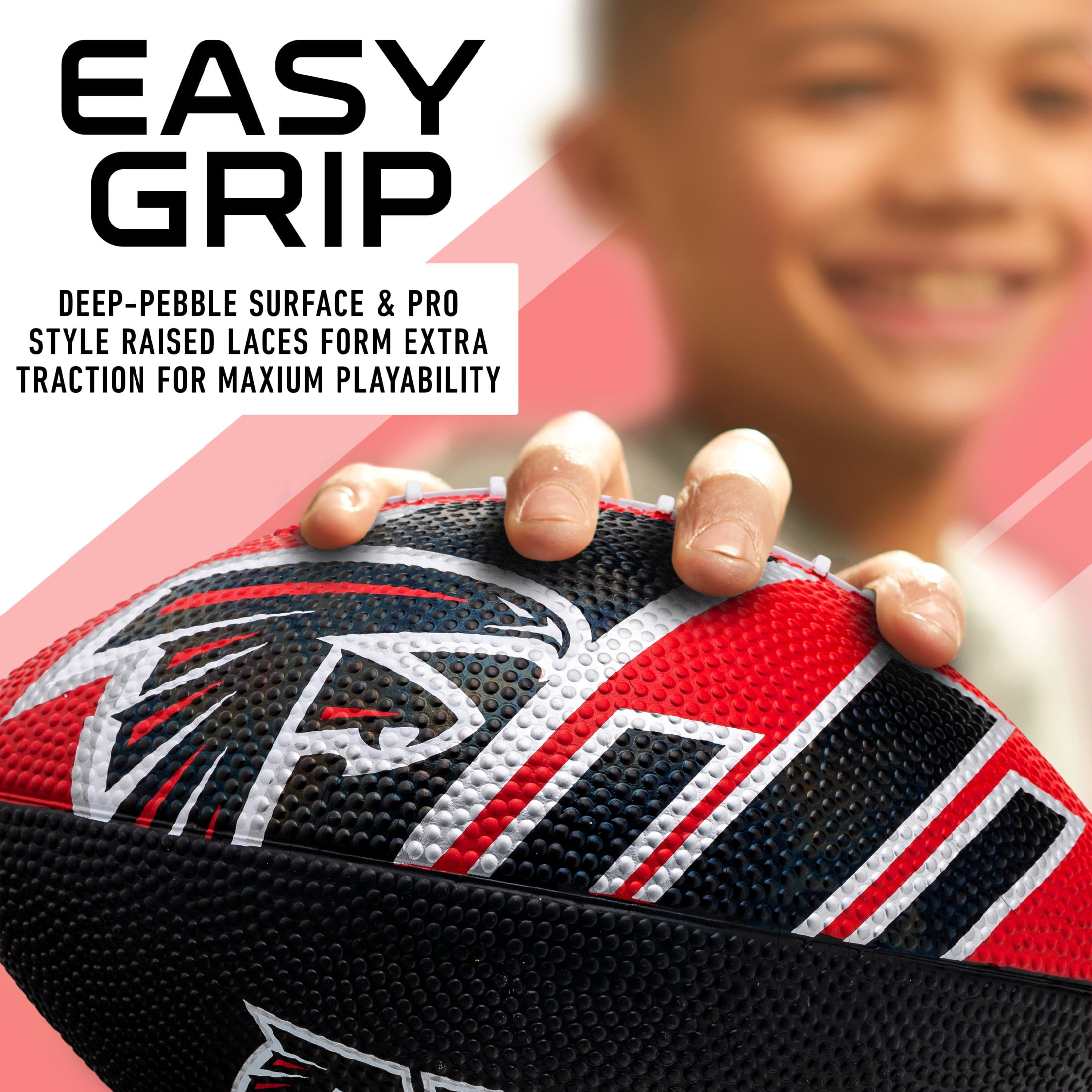 Franklin Sports NFL Atlanta Falcons Football - Youth Football -  Mini 8.5" Rubber Football - Perfect for Kids - Team Logos and Colors!