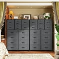 thumbnail image 6 of ZYPPP 57“H Tall Dresser for Bedroom with 16 Drawers,Fabric Dressers & chests of Drawers for Bedroom,Large Dresser for Closet,Sturdy Metal Frame & Wood Top,Entryway, Hallway(Grey), 6 of 10