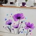 thumbnail image 4 of Cateissary 2 uds calcomanías moradas mariposas voladoras pegatinas de pared autoadhesivas simples pegatina Mural decoración del dormitorio del Decoración del hogar, 4 of 6