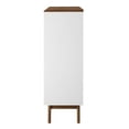 thumbnail image 6 of Media TV Display Stand Console Cabinet, Wood, Brown Walnut White, Modern Contemporary Urban Design, Living Lounge Room Hotel Lobby Hospitality, 6 of 9