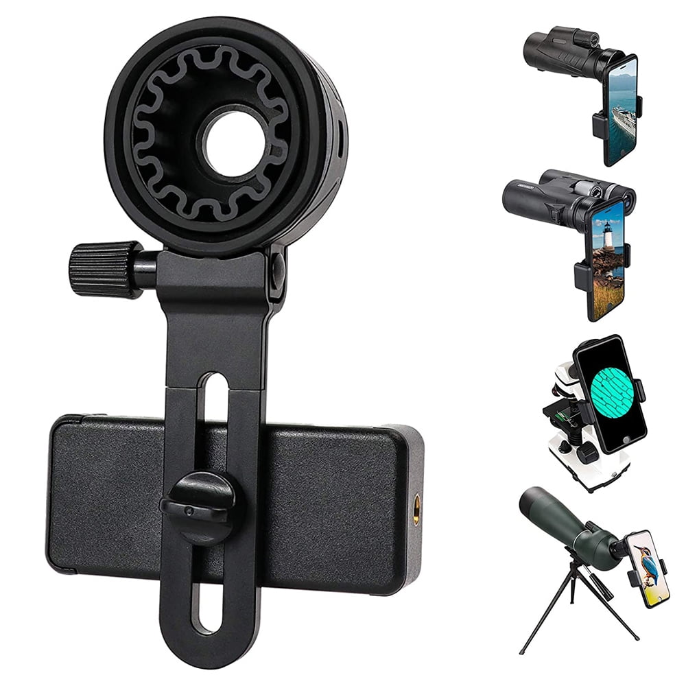 Universal Cell Phone Adapter Mount for Binocular Monocular Spotting Scope Microscope Fits Almost All Smartphone on The Market 