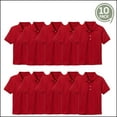 thumbnail image 2 of 10-Pack School Uniform Tagless Polo Tshirt for Little Boys & Big Boys, 2 of 7