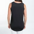 thumbnail image 5 of Elsie & Zoey Tobi Large Jet Lightweight Sleeveless Scoop Neck Henley Tank Top for Women, 5 of 6