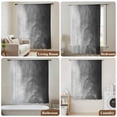 thumbnail image 5 of Black Grey Ombre Semi Sheer Curtains Drapes for Living Room, Bedroom, French Doors Window 45 Inches Long, Coastal Beach Modern Abstract Art Rod Pocket Chiffon Curtain Drapery Voile Draperies Panel, 5 of 8