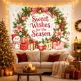 thumbnail image 3 of Sweet Wishes Snowman Wreath with Wrapped Presents, Cheerful Retro Style for Snowman Lovers, Cozy Wall Art, Christmas Gift, Tapestry Wall Hanging for Bedroom and Living Room, 3 of 7