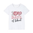 thumbnail image 2 of Frwgonr Toddler Shirts Boys Girls White Kids 100th Day of School T-Shirt Celebration Top 3-14, 2 of 5