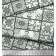 thumbnail image 3 of Soimoi Polyester Crepe Fabric Check & Damask Patchwork Fabric Prints by Yard 52 Inch Wide, 3 of 3
