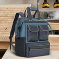 thumbnail image 1 of Mochila para herramientas al aire libre, bolsa de transporte, múltiples bolsillos con respaldo acolchado para sitio de construcción, organizador de he, 1 of 8