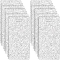 12PCS Clear Acrylic Badge Buddy with Coarse Glitter 4.4x2.1inch DIY Badge Buddy Blanks Set with Protective Film for Nurse Teacher Lab Tech Receptionist Hole: 20x5mm colorful DIY