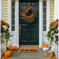 thumbnail image 2 of Kate Aurora Fall Autumn Welcome Pumpkins Bristled Outdoor All Season Welcome Mat - 18"x30", 2 of 4