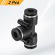 thumbnail image 3 of Uxcell 2pcs Conector de Línea de Aire 3/16" Empuje para Conectar Tee Rápido para Tubería de Agua, Aire y Aceite, 3 of 7