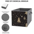 thumbnail image 5 of Collapsible Oxford Fabric Storage Cubes with Handles, Large Mid Foldable Oxford Cloth Bins Set of 2/6, Closet Organizers for Shelves Clothes Home Kitchen Toy - Snow Flake Christmas-1, 5 of 7