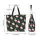 thumbnail image 5 of Disketp Pink Sleeping Fox Bolsa Tote Estampada para Mujer, Bolso de Hombro y de Mano para Compras y Viajes, 5 of 8