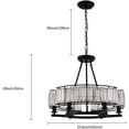 thumbnail image 2 of MONIPA Retro Luxury Round Crystal Chandelier LED Dimmable K9 Crystal Lamp, Black Frame Lighting for Dining Room, Bedroom and Living Room, 2 of 8