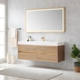 thumbnail image 3 of Palencia 60" Single Sink Wall-Mount Floating Wood Bathroom Vanity No Mirror, 3 of 14
