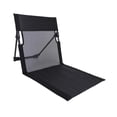 thumbnail image 1 of Silla de playa plegable, asiento bajo, tumbona, asiento de suelo para exteriores con respaldo, colchoneta para piscina, pesca, jardín, viajes, picnic Negro, 1 of 8