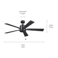 thumbnail image 4 of Kichler Lighting - Lucian II 5 Blade 52 Inch Ceiling Fan - Transitional, 4 of 10