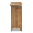 thumbnail image 4 of Baxton Studio Commode à Barreaux en Bois à 3 Tiroirs, Fini Chêne Moyen Clement, 4 of 9