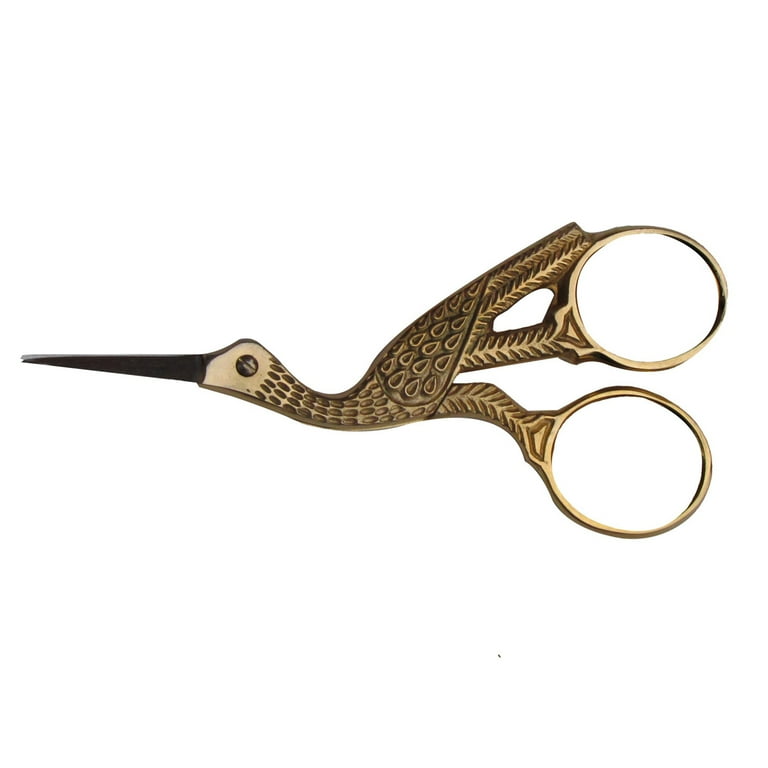 Gold Toned Stork Pelican Shaped Craft Scissors for Needlework, Embroidery, or Needlepoint Gold Toned Stork Pelican Shaped Craft Scissors for Needlework, Embroidery, or Needlepoint