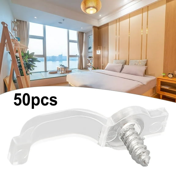 50/100 Mounting Brackets Clip -Side Fixing Clips For 5050 Led Strip Light Bar