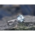 thumbnail image 4 of HeartsAndYou 0.9ct Natural Aquamarine Solitaire Engagement Ring 100% 14k SOLID White Gold, 4 of 9