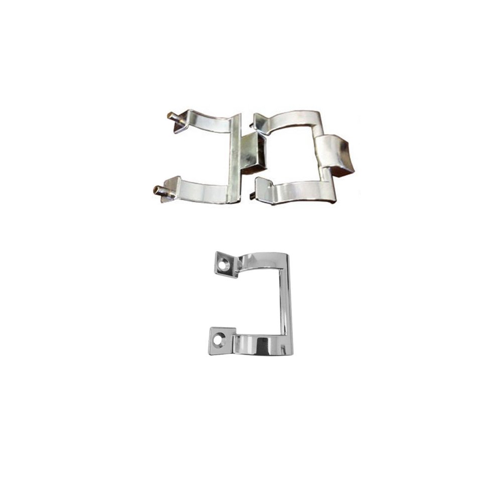 Chrome Shower Door Towel Bar Brackets and Inside Handle Pull Kit, 2