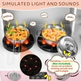 thumbnail image 3 of Pirecart Pretend Play Kitchen Wooden Kids Cooking Play Toy Set with Cookware Accessories, Sink, Microwave and Realistic Light & Sounds, Gifts for Age 3+, Pink, 3 of 9