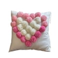 thumbnail image 1 of tamizeot Coussin Rose Coussin Pompon Doux et Robuste, Coussins 3D, et Chaise Blanc 45cmx45cm, 1 of 6