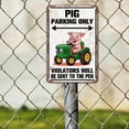 thumbnail image 4 of 8" x 12" Aluminium Retro Sign Pig Parking Sign Room Decor Home Decoration - Cute Pig Gifts for Women Girls Wall Art, 4 of 7