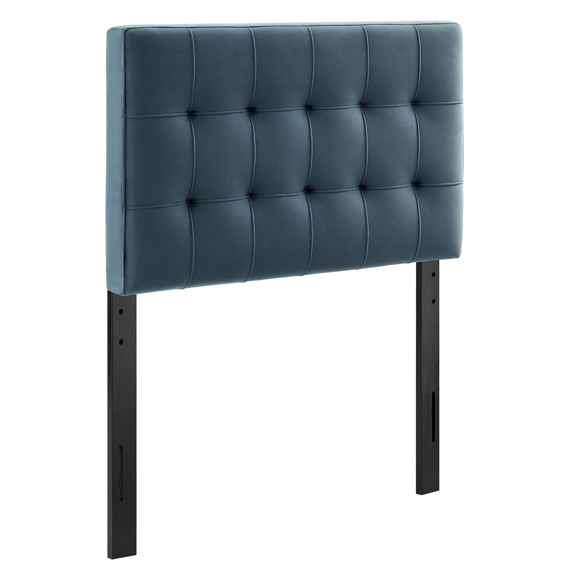 Lily Stain-Resistant Performance Velvet Twin Size Headboard in Cadet Blue