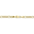 thumbnail image 4 of 10K Yellow Gold bracelet Figaro chain 7 in 3.5 mm 3.5mm Semi-Solid, 4 of 4