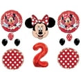 RED Minnie Mouse 2nd Birthday Party Balloons Decoration Supplies Second