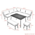 thumbnail image 4 of Inspired Home Kentrell Outdoor Rattan Wicker 5pc Seating Group, Sand, 4 of 9