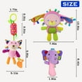 thumbnail image 3 of LNGOOR 3 Piece Baby Cartoon Plush Doll Toy, Soft, Wrinkled and Squeaky Sensory Learning Toy - Applicable To Baby Toys of 0, 3,6 and 9 Months Old, 3 of 8