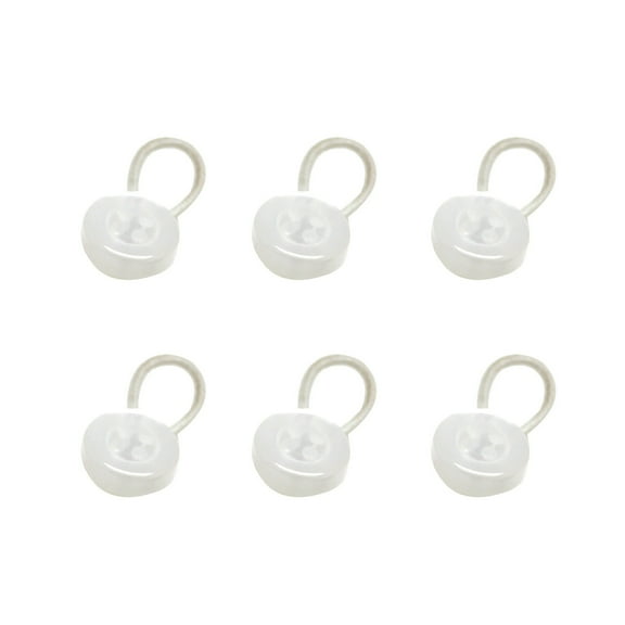 Clearance Buttons under $5,10mm Collar Elastic Shirt With Elastic And Friendly Alloy Spring Waist Adjustment Buckle Waist Extension Buckle White 6PC