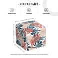 thumbnail image 4 of KLL Tropical Leaves Print Tissue Box Cover,Leather Tissue Holder Square Facial Tissue Case Facial Paper Organizer Dispenser for Bathroom, Vanity Countertop, 4 of 7