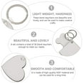thumbnail image 2 of 36pcs Sublimation Blank Keychain Heat Transfer Keychain DoubleSide DIY MDF Key Tag Pendant Ornament with Key Ring for Heat Press Bags Decor Jewelry Making Supplies, 2 of 8