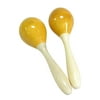 DOBANI Wooden Egg Shaker w/ Handle - Pair - Yellow